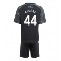 Billiga Aston Villa Boubacar Kamara #44 Bortatröja Barn 2025-26 Kortärmad (+ Korta byxor)